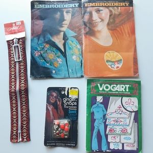 Vintage Iron-On Transfers for Men, Women Hippie Shirts/Home Sewing